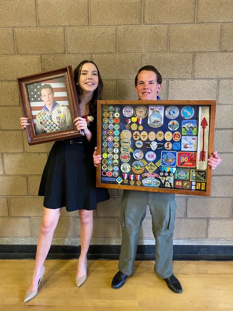 Eagle Scout Shadow Box Display, Eagle Scout Shadow Box Ideas, Eagle Scout Display Table, Eagle Scout Court Of Honor, Boy Scout Badges, Boy Scouts Eagle, Eagle Scout Ceremony, Court Of Honor, Scouts Bsa