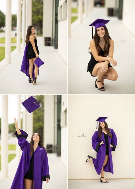 Black Senior Pictures High Schools, Fun Graduation Pictures, High School Graduation Pictures, Disney Graduation, Grad Poses, Cap And Gown Photos, Cap And Gown Pictures, Graduation Shoot, Nursing Graduation Pictures