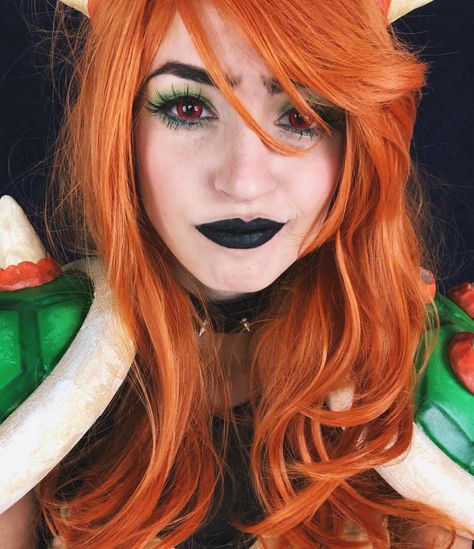 Bowser Costume, Homemade Costumes, Cosplay Tips, Mario Party, Orange Hair, Aesthetic Makeup, Mario Bros, Maquillaje De Ojos, Sephora