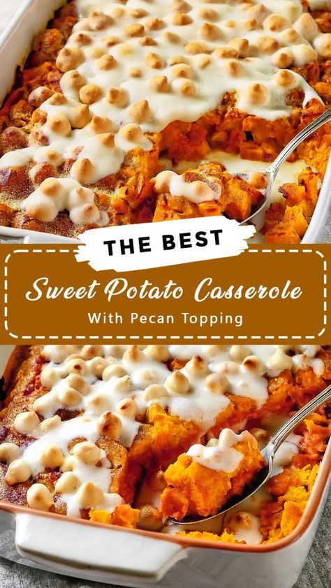 Add a touch of sweetness to your holiday table with this classic Sweet Potato Casserole! 🥔✨ Creamy mashed sweet potatoes topped with a buttery, crunchy pecan crumble (or gooey marshmallows!) make this dish a crowd favorite every time. Perfect for Thanksgiving, Christmas, or any festive gathering. Save this pin for a side dish that’s as easy as it is irresistible! Best Sweet Potato Casserole, Sweet Potato Benefits, Pecan Crumble, Leftover Casserole, Autumn Side Dishes, Pecan Topping, Holiday Side Dish, Creamy Mash, Holiday Sides