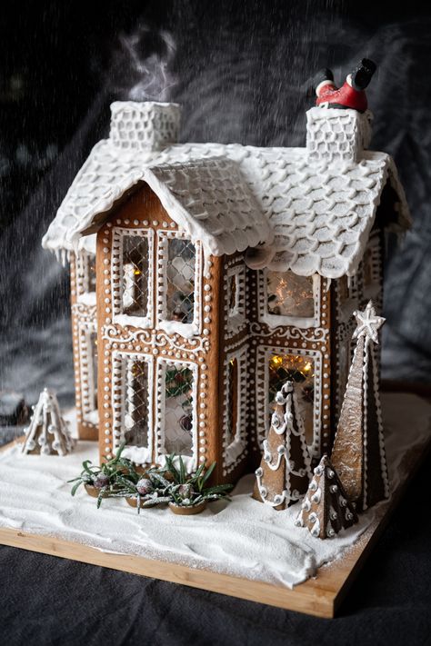 Gingerbread House Competition, Homemade Gingerbread House, Gingerbread House Ideas, Cool Gingerbread Houses, Mini Gingerbread House, Gingerbread House Parties, Make A Gingerbread House, Gingerbread House Designs, Gingerbread House Cookies