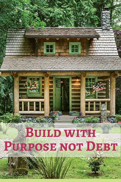 Building A Cottage On A Budget, Inexpensive Cabins To Build, Building A Cabin On A Budget, How To Build A Cottage, Build A Log Cabin, Small Cabins On A Budget Rustic, Log Cabin Build, Build Your Own Cottage, Small Diy Cabin