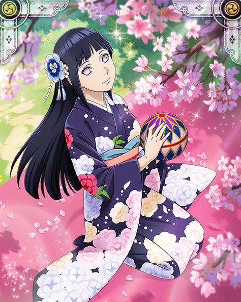 Hinata Hyuga Kimono  [Hanami 2019] by DP1757 Naruto Cards, Hinata Uzumaki, Naruto Y Hinata, Ten Ten, Anime Kimono, Art Advice, Naruto And Hinata, Naruto Girls, Hinata Hyuga