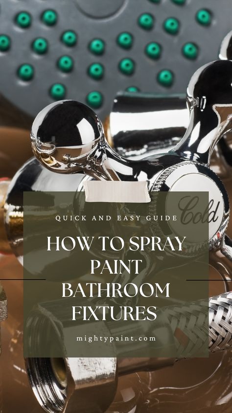 How To Spray Paint Faucets, Painting Bathroom Fixtures, Spray Paint Bathroom Fixtures, Paint Bathroom Fixtures, Lagoon Bathroom, Hand Towel Hooks, Cascade House, Spray Paint Tips, Painting Bathtub