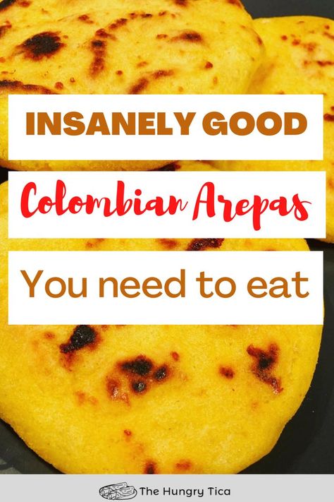 Cheese Arepas, Columbia Food, Columbian Recipes, Colombian Dishes, Bolivian Food, Arepas Recipe, Colombian Cuisine, Argentinian Food, Carribean Food