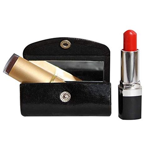 Makeup Organizers, Beautiful Lipstick, Lipstick Case, How To Apply Lipstick, Lipstick Holder, Organizer Bag, Brown Handbag, Cosmetic Storage, Black Mirror