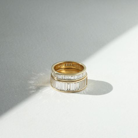 Maman Baguette Half-Eternity Ring– GRACE LEE Gold Diamond Baguette Ring, Small Baguette Diamond Ring, Vertical Diamond Ring, Channel Set Baguette Wedding Band, Wedding Band Ideas, Baguette Rings, Wedding Band Baguette, Baguette Ring Band, Channel Set Engagement Ring