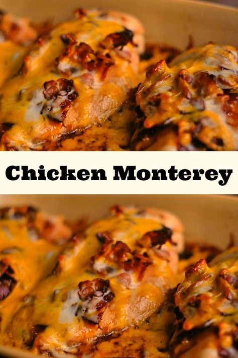 Chicken Monterey - Aunt Bee's Recipes Chicken Monterey, Copycat Meals, Monterey Chicken, Restaurant Copycat, Seasoned Chicken, Cast Iron Skillet Recipes, Chicken Main Dishes, Grilled Chicken Recipes, Yummy Chicken Recipes