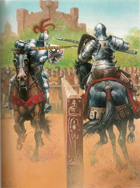 joust Camels Art, William Wallace, Medieval Ages, Knight In Shining Armor, In Memoriam, Knight Art, The Elder Scrolls, Knight Armor, Medieval Period