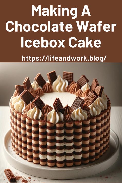 Chocolate Wafer Icebox Cake, Necco Wafers, Icebox Cakes, Icebox Cake Recipes, Chocolate Wafer, Chocolate Wafer Cookies, Cake Cooking, Rich Cake, Metric Measurements