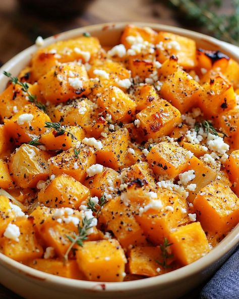 Creamy Roasted Butternut Squash Bake Butternut Side Dish Recipes, Christmas Squash Side Dishes, Butternut Squash Sides, Savory Butternut Squash Recipes, Butternut Squash Side Dish Recipes, Butternut Squash Side Dishes, Christmas Butternut Squash, Pumpkin Side Dish, Butternut Squash Side Dish