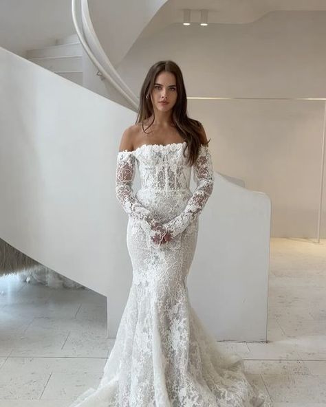 Romantic Off The Shoulder Wedding Dress Long Sleeve, Wedding Dress Off The Shoulder Sleeves, Strapless Wedding Dress With Sleeves, Lace Off The Shoulder Wedding Dress, Off The Shoulder Lace Wedding Dress, Off Shoulder Long Sleeve Wedding Dress, Long Sleeve Off Shoulder Wedding Dress, Off Shoulder Wedding Dress Lace, Ivory Room