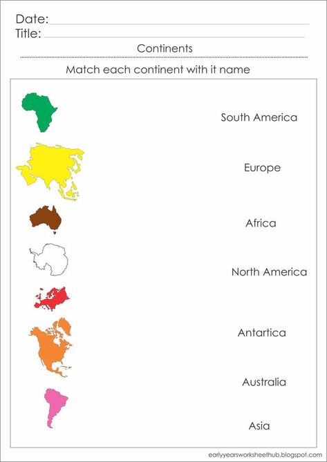 Printable Maps Of The 7 Continents, Montessori Continents Printables Free, Geography For Kids Printables Free, Continent Worksheets For Kids, Continents And Oceans Printables Free, Continent Activities For Kids, Continents Activities Preschool, 7 Continents Printable Free, 7 Continents Activities