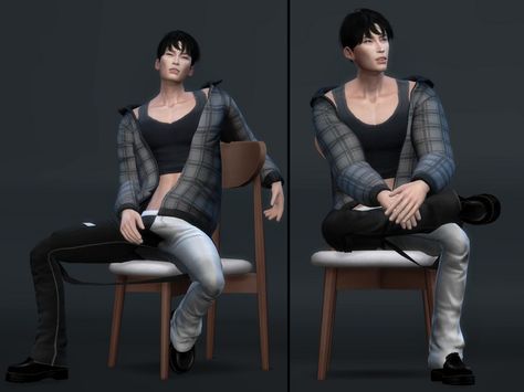 Ts4 Male Poses, Sims 4 Car Poses, Sims 4 Chair, Chair Poses, Sims 4 Poses, Male Sims, Sims Poses, Ts4 Poses, Hair Man