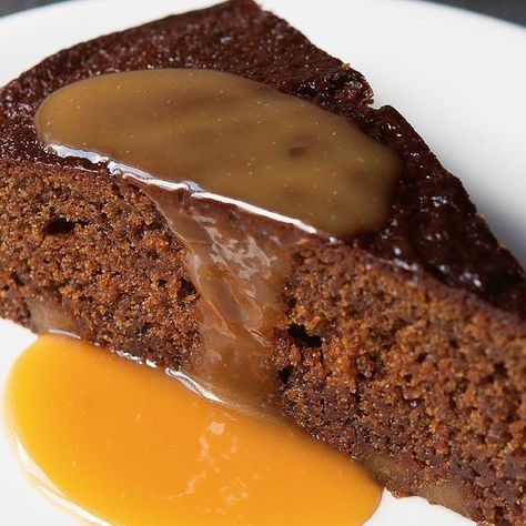 Justin's Ginger Cake - The Happy Foodie Sticky Toffee Pudding Cake, Carrot Pudding, Sticky Date, Sticky Date Pudding, Date Pudding, Toffee Sauce, Ginger Cake, Toffee Pudding, Sticky Toffee Pudding