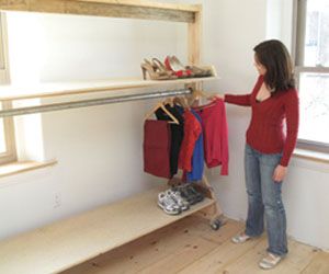 how to build a rolling closet Diy Clothes Rack Wood, Temporary Wardrobe, Robe Diy, Diy Clothes Rack, Closet Diy, Closet Rack, Mobile Boutique, Closet Room, Diy Closet