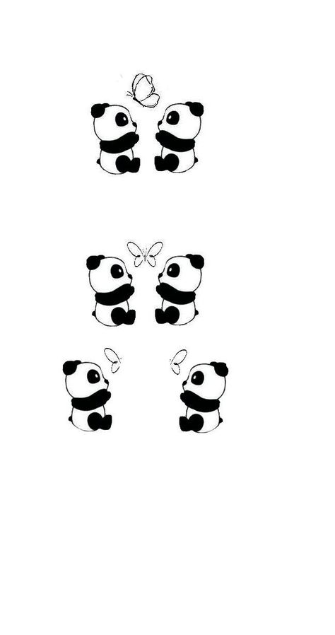 Matching Panda Tattoos, Random Tattoos, Partner Tattoos, Minimal Tattoos, Panda Tattoo, Alphabet Code, Bunny Tattoos, Couple Tattoo, Bff Tattoos