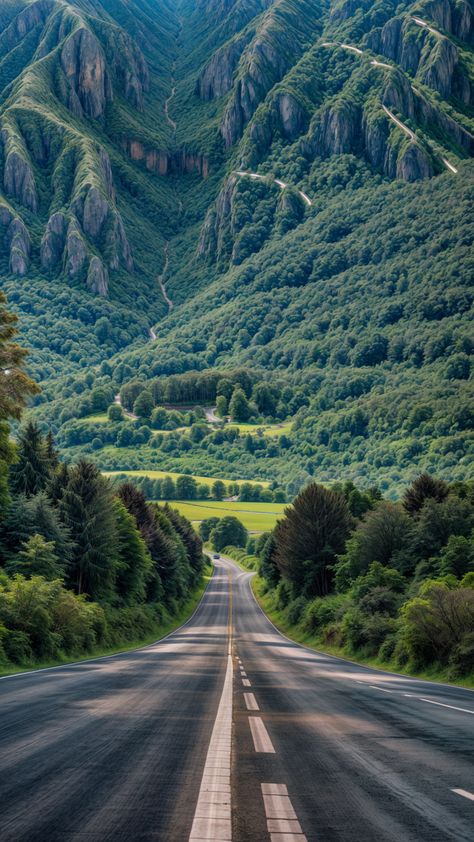 Endless Road Wallpaper, Beautiful Roads Photography, Natural Wallpaper Iphone, Greenery Wallpaper Nature, Travel Iphone Wallpaper, Landscape Wallpaper Aesthetic, Roads Wallpaper, Path Aesthetic, Wallpaper Iphone Nature