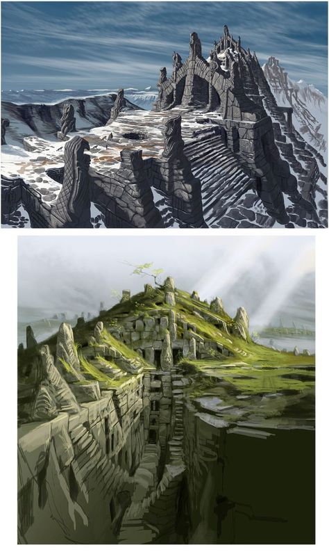 Skyrim Concept Art, Skyrim Art, Concept Art Environment, Elder Scrolls Art, Fantasy Locations, Elder Scrolls Skyrim, Art Environment, Heroic Fantasy, Elder Scrolls V Skyrim