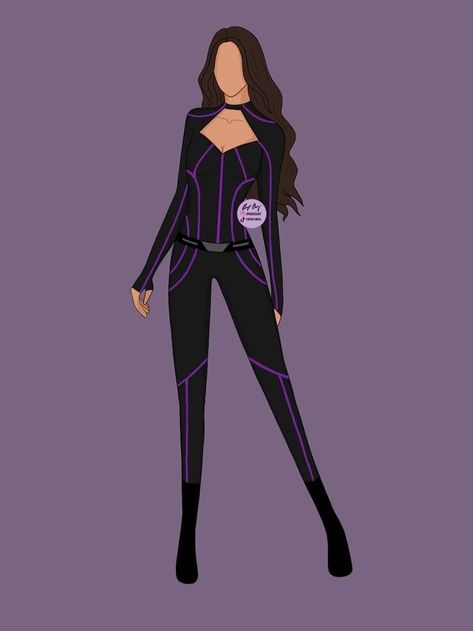 Superhero suit ideas Creds: earthsangxl Purple Superhero Suit, Purple Superhero, Superhero Costumes Female, Dr Marvel, Avengers Outfits, Superhero Suits, Badass Outfit, Villain Costumes, Super Suit