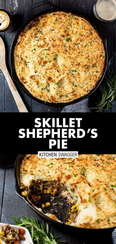 Cast Iron Skillet Recipes Dinner, Shepards Pie Recipe, Cream Cheese Mashed Potatoes, Shepherd's Pie Recipe, Cheese Mashed Potatoes, Chicken Crockpot Recipes Easy, Iron Skillet Recipes, Shepherds Pie Recipe, Cast Iron Skillet Recipes