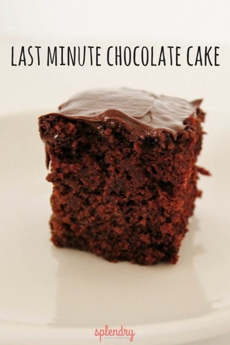 This delicious Last Minute Chocolate Cake requires NO eggs or milk! The perfect dessert to make when you realize you're low on ingredients! #chocolate #chocolatecake #dessert #cake #easyrecipe #dairyfreedessert #dairyfree Dessert Recipes 3 Ingredients, Chocolate Cake Images, Yoghurt Breakfast, Most Delicious Cake, Buttermilk Chocolate Cake, Easy Chocolate Cake, Cake Easy, Delicious Cake Recipes, Sheet Cakes