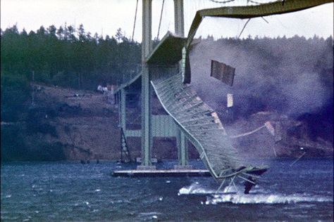 Tacoma Narrows Bridge, Bridge Engineering, Hood Canal, Famous Bridges, Famous Pictures, Evergreen State, Tacoma Washington, Gig Harbor, Atlas Obscura