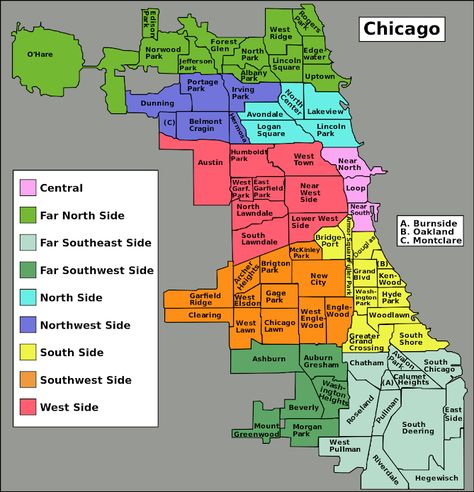 Chicago Neighborhoods Map, South Side Chicago, Chicago Trip, Chicago Map, John Hancock, Chi Town, Chicago Neighborhoods, Chicago History, Area Map