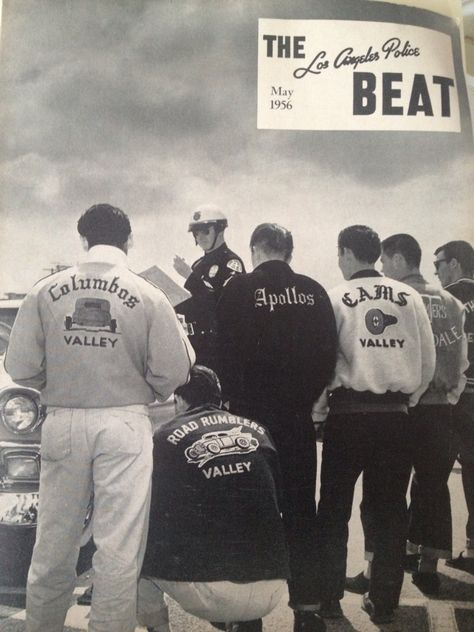 LAPD The Beat magazine with LA car clubs Car Apparel, Vintage Hot Rod, Workwear Vintage, Teddy Boys, Bmw 2002, Shirt Design Inspiration, Car Club, Apple Wallpaper, Magazine Art