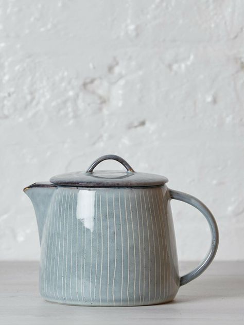 Pottery Tea Pots, Tea With Friends, Stoneware Teapot, Table Ware, Porcelain Tableware, Ceramic Teapot, Broste Copenhagen, Teapots And Cups, Tableware Collection