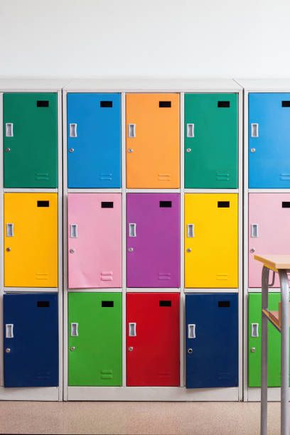 Classroom Cabinet Decor, Classroom Lockers, School Cabinet, Classroom Cubbies, Sunday School Classroom Decor, Teacher Storage, Kids Classroom Decor, Kids Locker, Classroom Interior