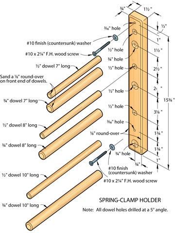 Round pegs Bar Clamp Storage, Clamp Storage, Woodworking Organization, Bar Clamp, Woodworking Cabinets, Woodworking Bed, Woodworking Basics, Woodworking Logo, Woodworking Clamps