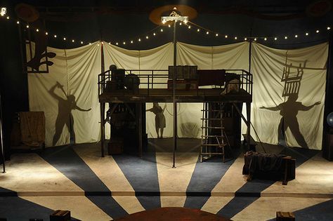 Circus Theatre Set Design, Circus Set Design, Set Theatre, Stairs Window, Circus Aesthetic, Halloween Circus, Circus Decorations, Stage Curtains, Episode Backgrounds