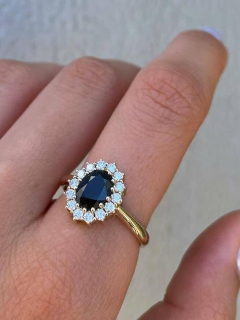 Black sapphire ring