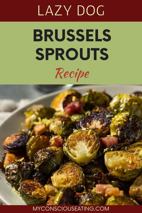 These Lazy Dog Brussels Sprouts are a favorite in my kitchen for their caramelized edges and savory-sweet taste. Don't skip the balsamic glaze – it adds the perfect finishing touch! #LazyDogBrusselsSprouts #BrusselsSproutsRecipe Copycat Lazy Dog Brussel Sprouts, Lazy Dog Brussel Sprouts Recipe, North Italia Restaurant, Brussel Sprouts Appetizer, Vegetable Dinner, Brussel Sprout Recipes Roasted, Sweet Potato Bread, Sprouts Recipe, Brussels Sprouts Recipe