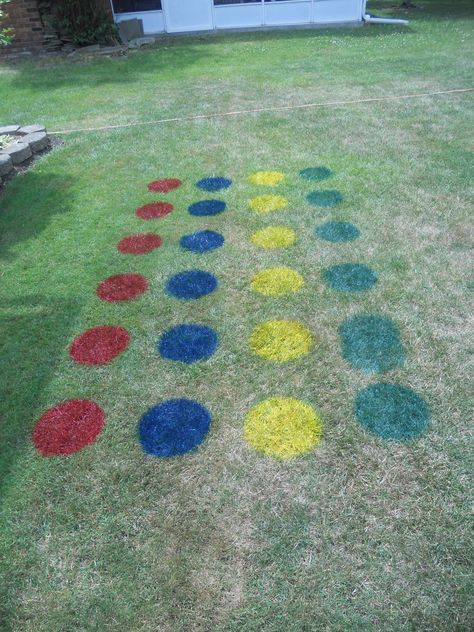 Homemade Outdoor Games, Lawn Twister, Homemade Photo Booth, Graduation Party Games, Memory Table, High School Graduation Party, Yard Games, Game Table, Candy Table