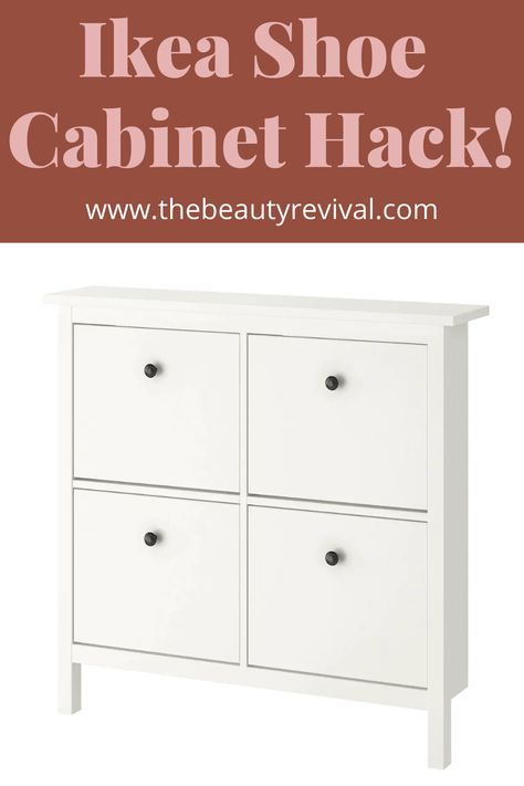 Small space storage ideas. Ikea shoe cabinet hack. #ikeahack #ikeahome #smallhome #smallhouseideas Small Space Storage Ideas, Space Storage Ideas, Ikea Shoe Cabinet Hack, Ikea Hemnes Shoe, Shoe Cabinet Hack, Maximalism Interior Design, Bedroom Makeover On A Budget, Maximalism Interior, Cabinet Hack