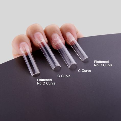 Long French Nails, Square Nail Tips, Clear Acrylic Nails, Tapered Square Nails, Curved Nails, Square Nail, Nails Tips, French Tip Acrylic Nails, Nail Bed