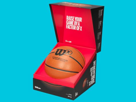 Wilson’s New Smart Basketball Magically Tracks Your Stats Sports Packaging Design, Sport Packaging Design, Football Packaging, Helmet Packaging, Sports Packaging, Basketball App, Ball Packaging, Basketball Kit, Wilson Basketball