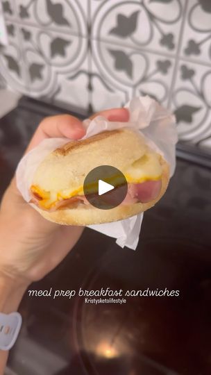 15K views · 2K reactions | Meal Prep Breakfast Sandwiches 
My girls like to eat breakfast sandwiches before school. I decided to meal prep some homemade sandwiches for them and they loved them. 🙌🏼
You can add whatever protein or cheese you like best. My girls prefer ham and Muenster. *Make it keto friendly by using a low carb muffin or my homemade keto biscuits. 

To make 6 egg rounds:
1. Whisk 3 large eggs, 2 Tbsp blended cottage cheese, salt and pepper. 
2. Pour into a greased muffin top pan. 
3. Bake at 350 for 10-12 minutes. 

I assembled the sandwiches and wrapped each one individually in parchment paper. Then I place them back into the English muffin packaging and stuck them in the fridge. 

To heat: microwave in the parchment paper for 30 seconds. 

#breakfast #sandwich #mealprep Egg Rounds, Prep Breakfast Sandwiches, Muffin Packaging, Low Carb Muffin, Homemade Sandwiches, Blended Cottage Cheese, Muffin Top Pan, Breakfast Essentials, Breakfast Slider