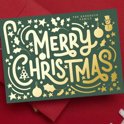 Christmas Type Design, Christmas Cards Design Graphics, Holiday Design Graphic, Merry Christmas Graphic Design, Merry Christmas Lettering Design, Christmas Card Business, Happy Holidays Card Design, Christmas Photobooth, Happy Holidays Cards