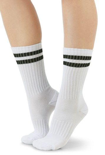 Classic Cotton Tube Socks With Stripes | Balera™ Cheer Socks, Oversized Crop Top, Dance Bag, Track Shorts, Tube Socks, Athletic Socks, Sleeveless Crop Top, Mid Calf, Dance Costumes