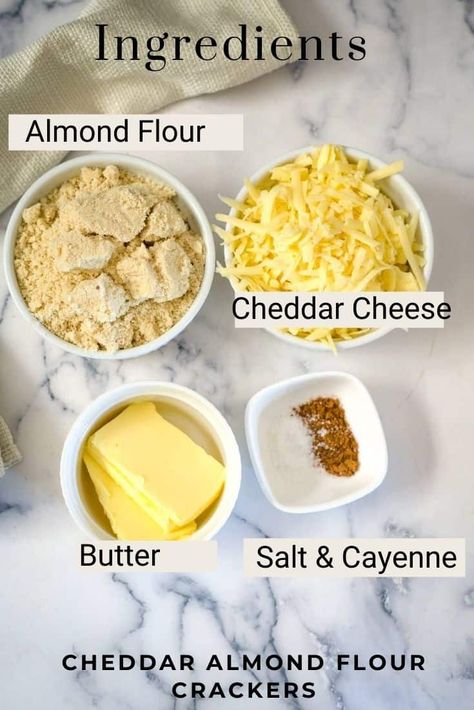 Keto Almond Flour Cheese Crackers - Divalicious Recipes Healthy Cheese Crackers, Almond Flour Crackers Recipe, Cheddar Crackers Recipe, Keto Cheese Crackers, Gluten Free Cheese Crackers, Low Carb Crackers Recipes, Almond Flour Crackers, Keto Crackers Recipe, Cheese Cracker Recipe