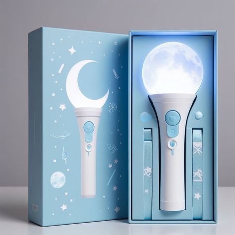 Blue Lightstick, Lightsticks Fanmade, Fanmade Lightstick, Wattpad Ideas, Lightstick Kpop, Easy Girl, Light Stick, Moon Art, Blue Moon