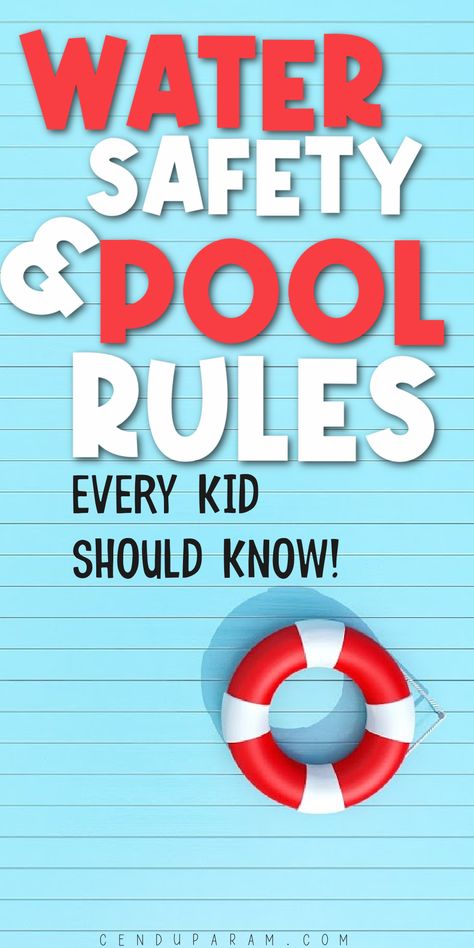 Water Safety Activities, Safety Rules For Kids, Safety Activities, Beach Safety, Swimming Pool Safety, Swimming Safety, Swim Instructor, Summer Safety, Pool Rules