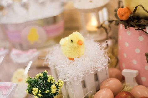 Easter Chick Craft, Easter Bunny Crafts, Baby Chick, Year Of The Rabbit, Easter Chicks, Baby Chicks, 1st Bday, Catch My Party, Birthday Party Ideas