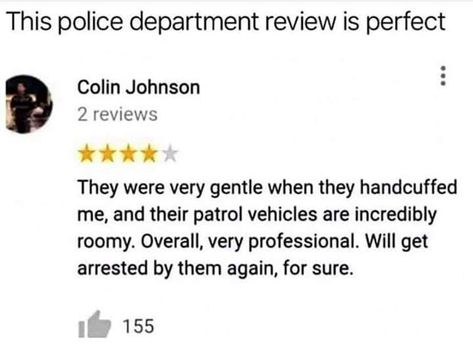 Police Arrest Review Funny Reviews, Uplifting Memes, Positive Memes, Diet Humor, Humor Quotes, Top Funny, Wholesome Memes, Law Enforcement, Funny Posts