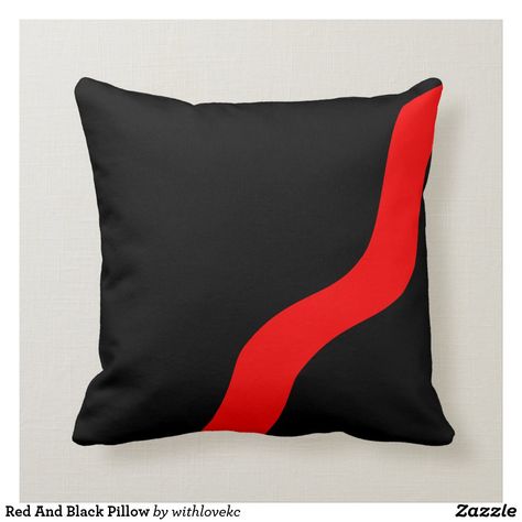 Red And Black Pillow Red And Black Pillows, Black Futon, Black Stuff, Black Pillow, Black Pillows, Bedroom Black, Black Cushions, Red Pillows, Aqua Turquoise