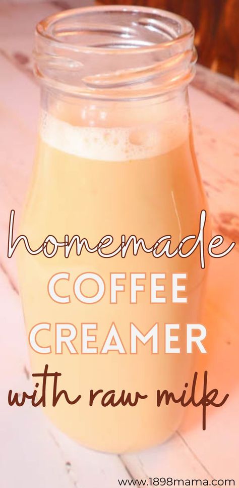 Learn to make raw milk coffee creamer here. Yum! Goat Milk Coffee Creamer, Homemade Healthy Coffee Creamer, Homemade Coffee Creamer With Heavy Cream, Coffee Creamer With Heavy Cream, Flavored Coffee Creamer Recipes, Homemade Coffee Creamer Recipe, Diy Coffee Creamer, Homestead Skills, Hazelnut Creamer