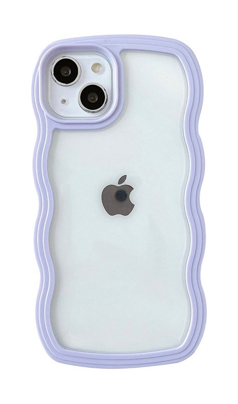 Cute Lilac Curly Wave Frame Shockproof iPhone Case. Compatible with iPhone X/Xs/Xr/Xs Max/14/14 plus/14 pro/14 pro max/13/13 pro/13 pro max/12/12 pro/12 pro max/11/11 pro max. Coque Iphone 13, Iphone Case Purple, Purple Iphone, Purple Iphone Case, Purple Cases, Phone Case Purple, Curly Waves, Iphone Pro, Cover Iphone